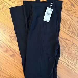 Mango Black Dress Flare Pants w/ Flare Slit - NWT